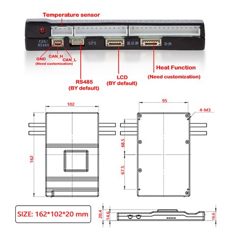 BMS Controller JIKONG JK-B2A24S20P, (200 A, for LiFePO4/Li-ion/LTO batteries) Preview 4