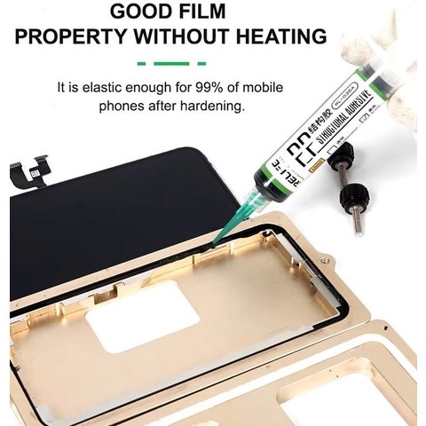 Glue RELIFE RL-035A, (polyurethane, transparent, for gluing back covers, for display frames, 10 ml) Preview 4