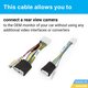Reverse Camera Cable 20 pin + 5 pin GEN5 / GEN6 for Toyota Camry, Corolla, RAV4, Verso, Hilux, Prius, Land Cruiser, Auris, Avensis Preview 1
