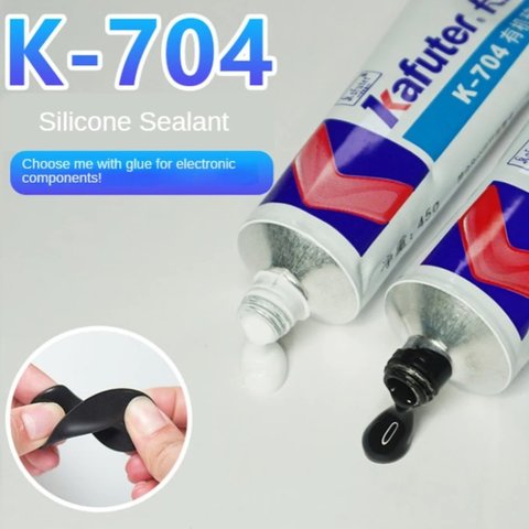 Adhesivos sellador Kafuter K-704, 45 g, blanco, semiespeso Vista previa  2
