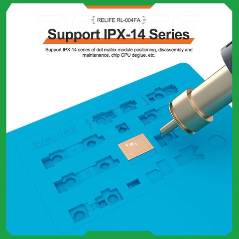 Килимок монтажний RELIFE RL-004FA, антистатичний, 350 мм, 500 мм, з матрицею для ремонту Face ID Прев'ю 1