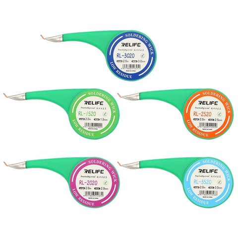 Стрічка для випаювання RELIFE RL-3520, Ш. 3,5 мм, (Д) 2 м Прев'ю 1