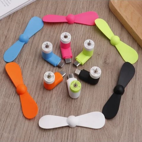 Вентилятор Mini, белый, мобильный, USB тип-C Превью 2