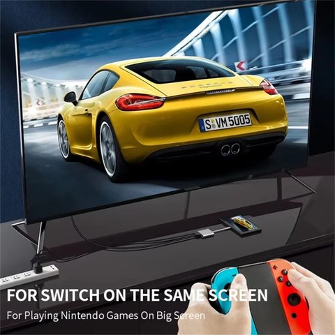 Адаптер Type-C - HDMI + USB3.0 + Type-C, конвертер, білий, hub Прев'ю 4