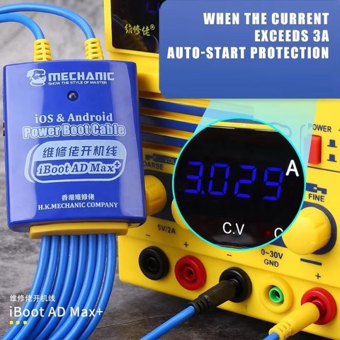 Тест-кабель живлення Mechanic iBoot AD Max+, ip (6-15 series) + android Прев'ю 1