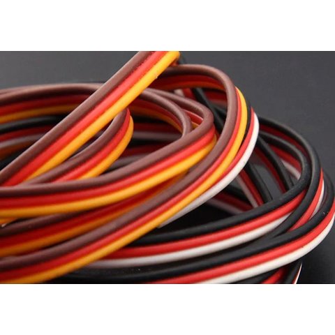Сервокабель 3x22AWG, 0,33 мм², 1 м, плоский, оранжевый, коричневый, желтый Превью 2